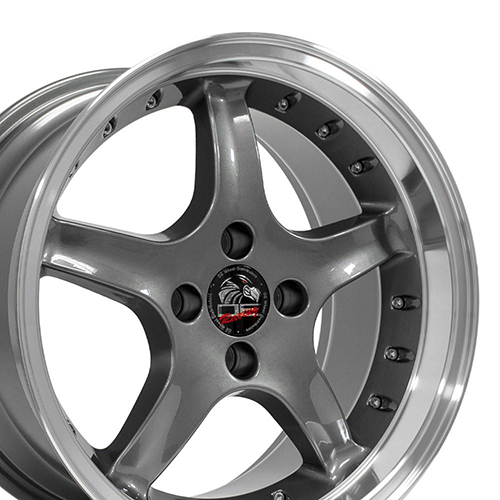 Replica Wheel Ford Mustang Cobra FR04 Anthracite W/ Machined Lip