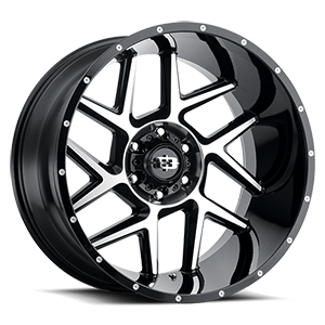 Vision Off-Road Silver 360 Black W/ Machined Face