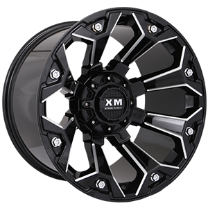 Xtreme Mudder XM318 Gloss Black Milled