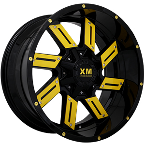 Xtreme Mudder XM319 Gloss Black Yellow Inserts