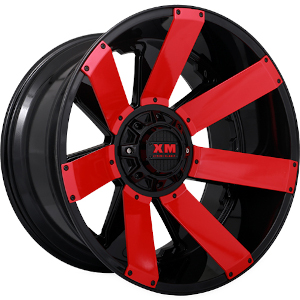 Xtreme Mudder XM326 Gloss Black Red Inserts