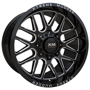 Xtreme Mudder XM338 Gloss Black Milled