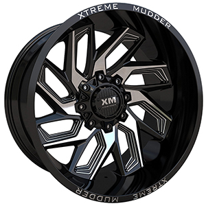 Xtreme Mudder XM343 Gloss Black Milled