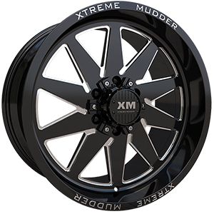 Xtreme Mudder XM348 Gloss Black Milled