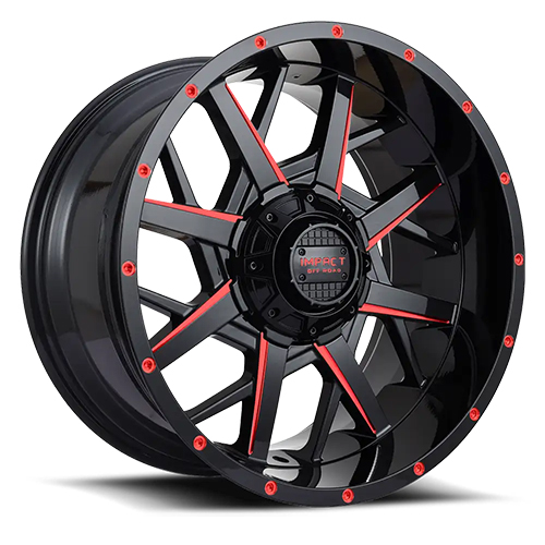 Impact 815 Black W/ Red Machined Face