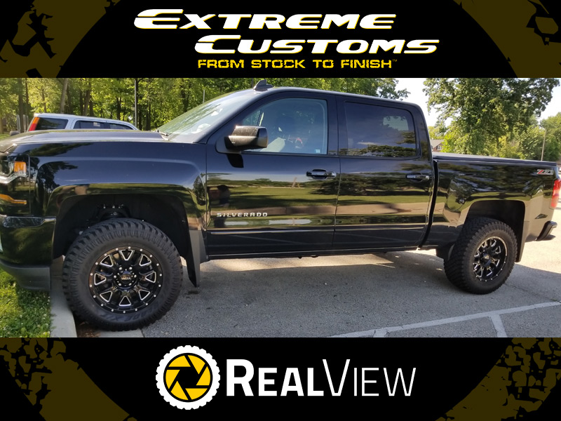 2017 Chevy Silverado With 2 5 Inch Leveling Kit Ultra Hunter 203 Bm 18x9  12 Offset 18 By 9 Inch Wide Wheel Atturo Trail Blade Xt 33 12 5r18 Tire 
