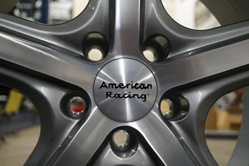 American Racing Maverick Ar883 17x7.5 5 Lug Matte Gray Machined Wheels Rims 0.JPG