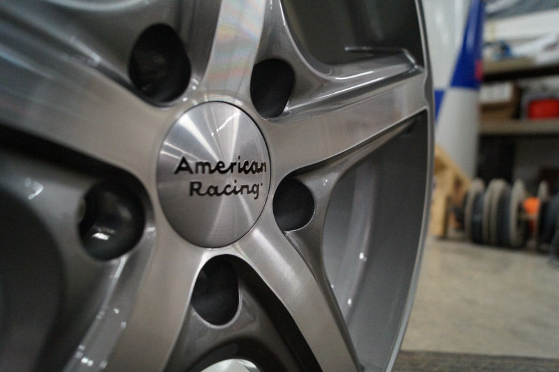 American Racing Maverick Ar883 17x7.5 5 Lug Matte Gray Machined Wheels Rims .JPG