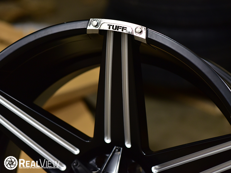 Tuff T12 24x11 45 Satin Black Milled Wheels Rims 