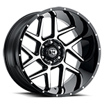 Vision Silver 360 Black W/ Machined Face 20x10 -25