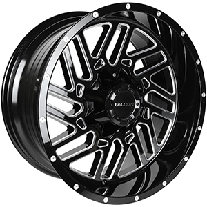 Falcon Wheels F2 Gloss Black W/ Diamond Milling