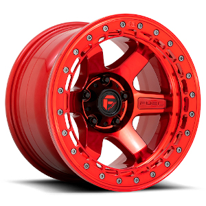Fuel Offroad D123 Block Beadlock Candy Red W/ Red Ring