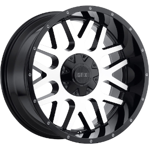17x9/5x114.3mm G-FX TR2 Matte Black Wheel with Machined Flange 