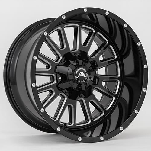 American Offroad A105 Gloss Black W/ Milled Spokes Photo