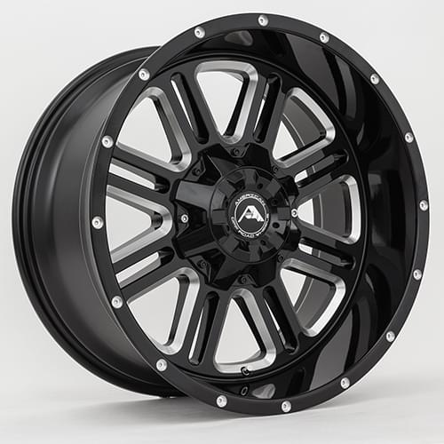 American Offroad A106 Gloss Black W/ Milled Spokes Photo