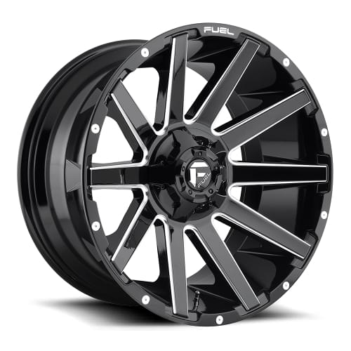 Fuel Offroad Contra D615 Gloss Black W/ Milled Spokes Photo