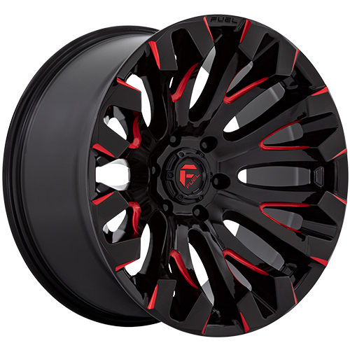 Fuel Offroad Quake D829 Gloss Black Milled W/ Red Tint