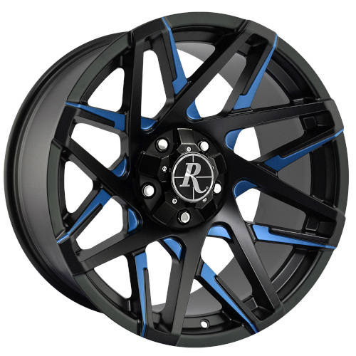 HD Offroad Canyon Black Milled Face w Blue Clear Photo