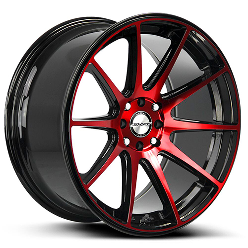 Shift Gear H34 Gloss Black Candy Red Machined Photo