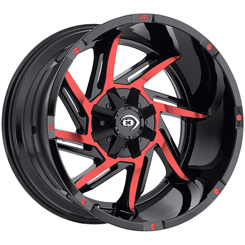 Vision Offroad Prowler 422 Black W/ Red Machined Face