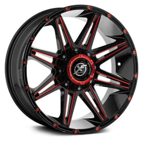 XF Offroad XF-220 Gloss Black Red Milled
