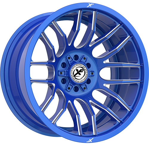 XF Offroad XF-232 Anodized Blue Milled W/ Blue Milled Logo Photo